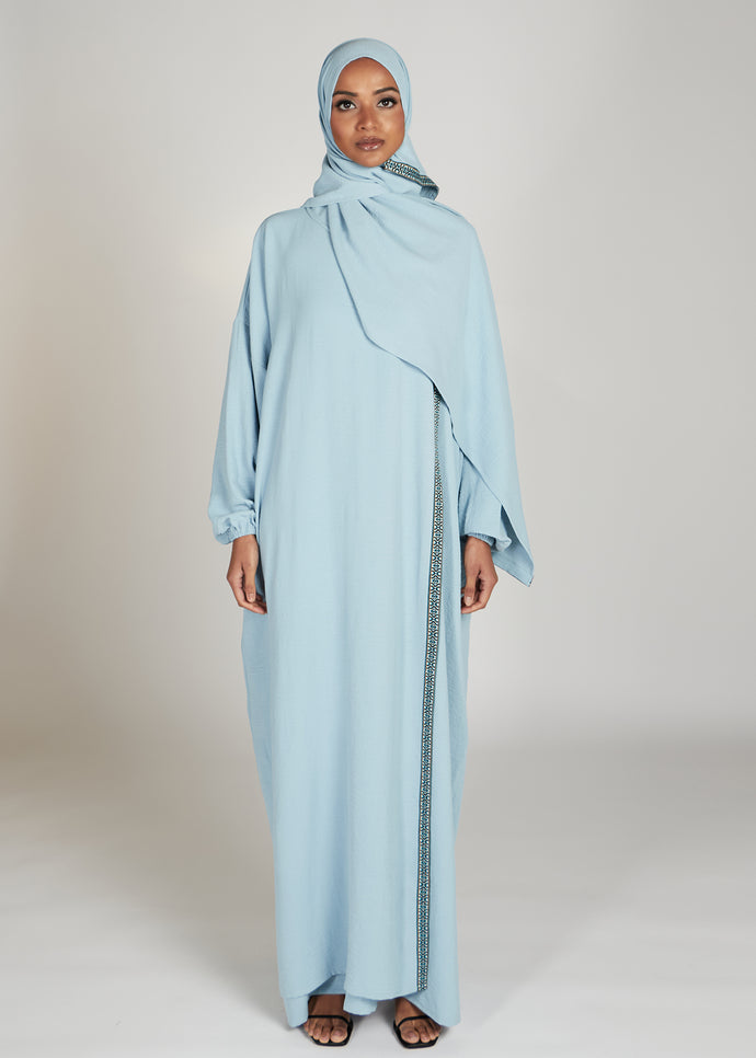 Prayer Abaya Powder Blue