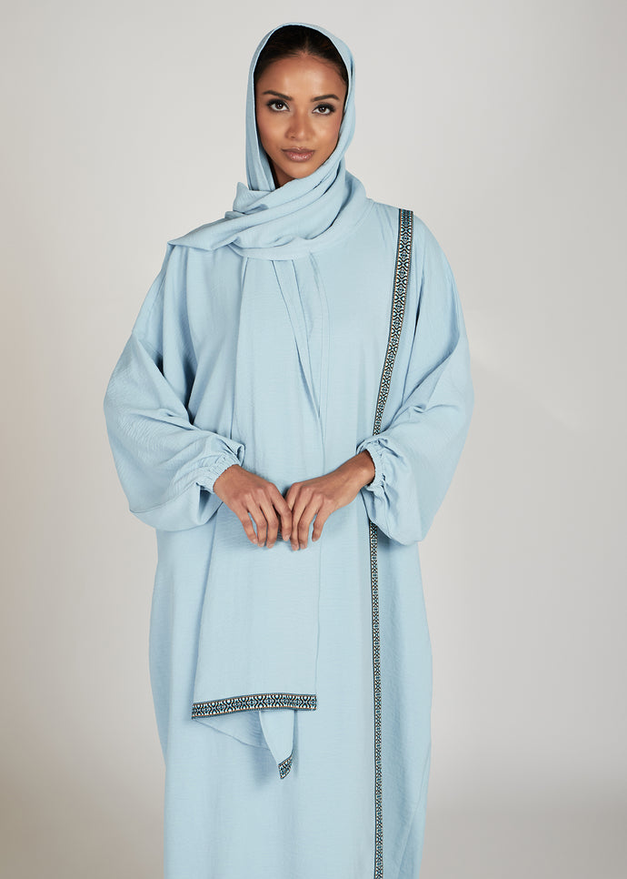Prayer Abaya Powder Blue