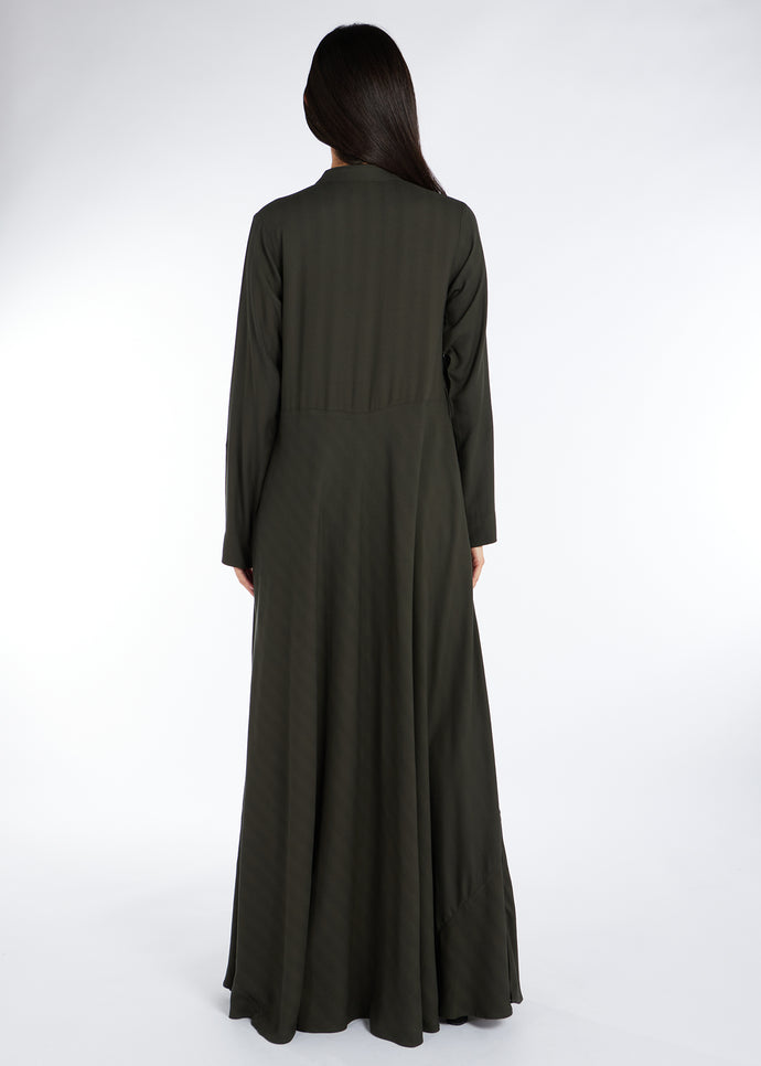 Sanabel Abaya Dark Green | Abayas | Aab Modest Wear