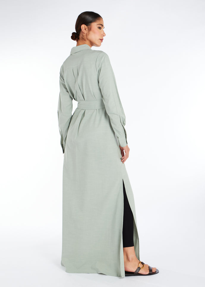 Sage Linen Maxi Dress | Maxi Dress | Aab Modest Wear