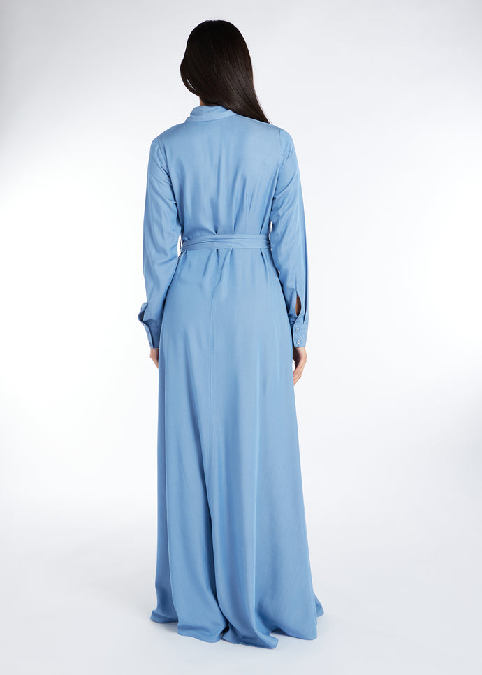 Shirted Maxi Denim Blue | Maxi Dresses | Aab Modest Wear