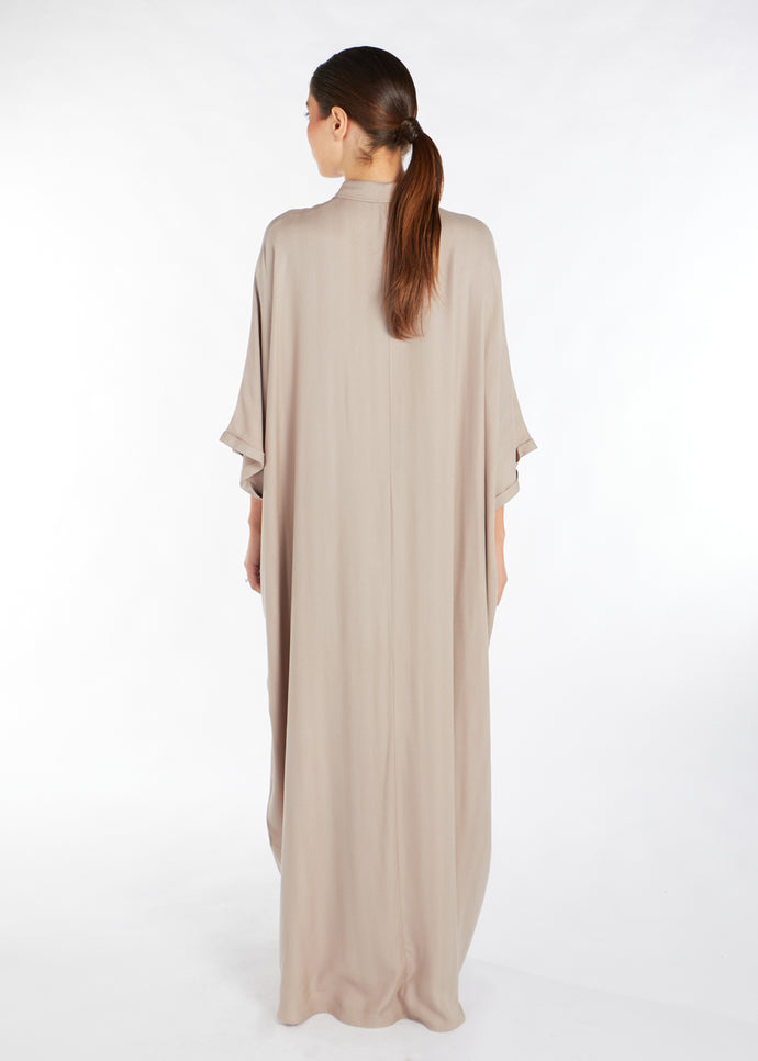 Shirted Kaftan Stone | Abayas | Aab Modest Wear