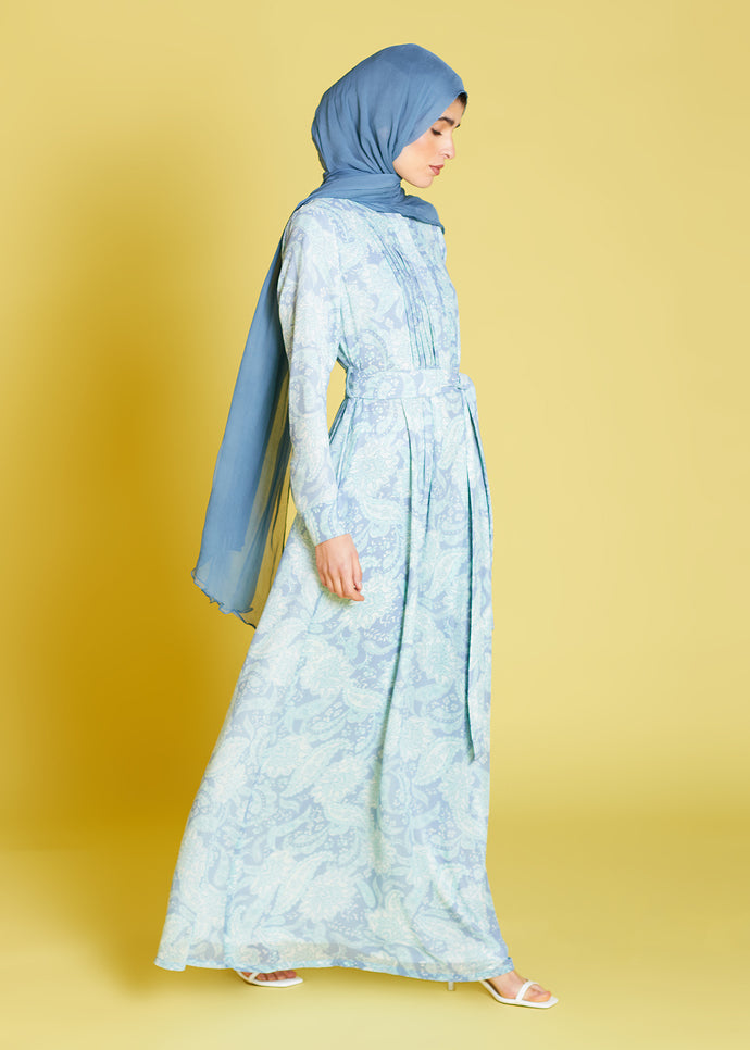 Blue Paisley Maxi Dress | Maxi Dresses | Aab Modest Wear
