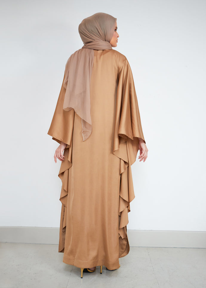 Floaty Kaftan Muted Gold | Abayas | Aab Modest Wear