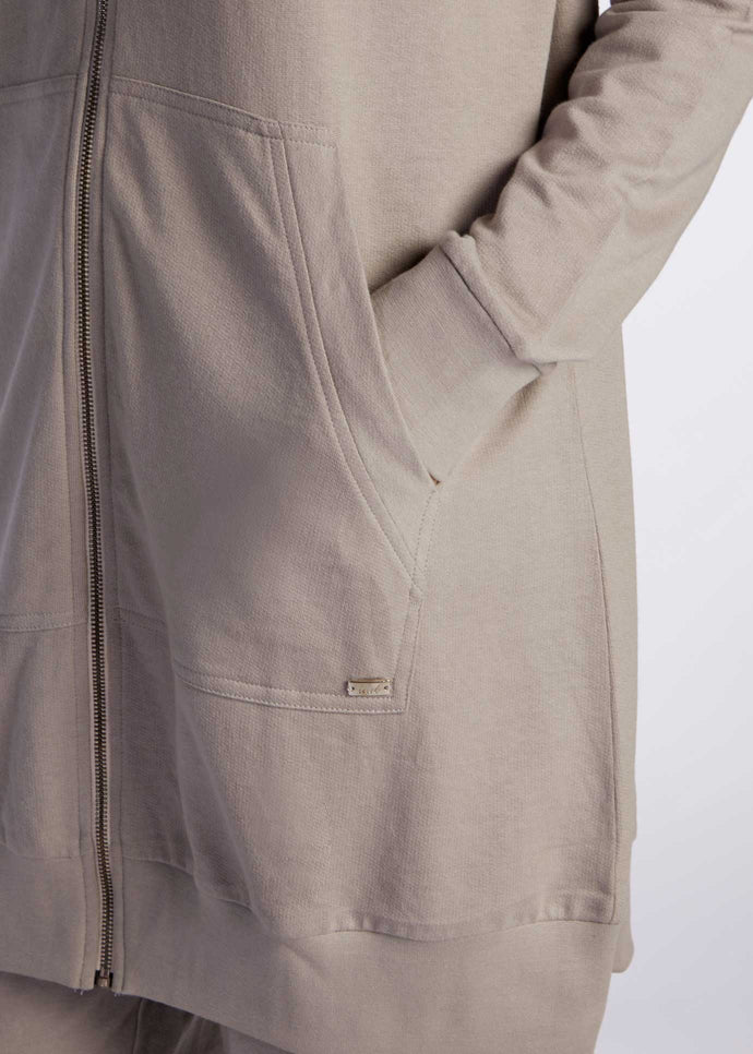 Modest Zip Up Hoody Grey | Aab Modest Activewear