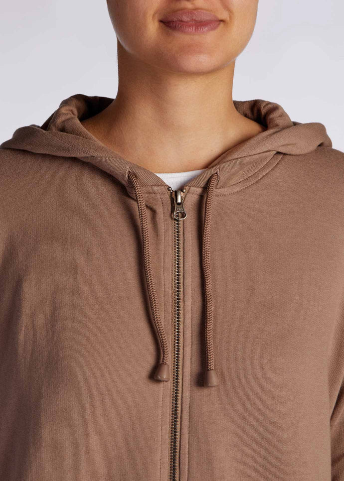 Modest Zip Up Hoody Khaki | Aab Modest Activewear