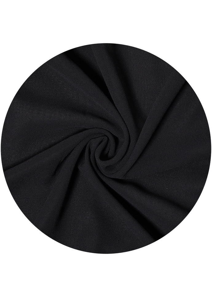 Black Crepe Hijab