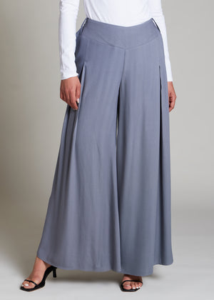 Full Flare Trousers Dark Grey | Trousers | Aab Modest Wear