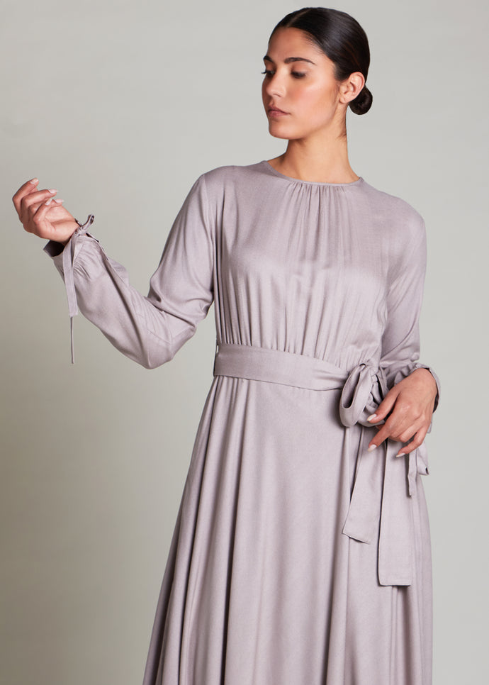 Pleated Abaya Stone | Abayas | Aab Modest Wear