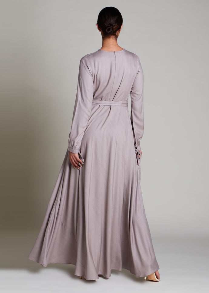 Pleated Abaya Stone | Abayas | Aab Modest Wear