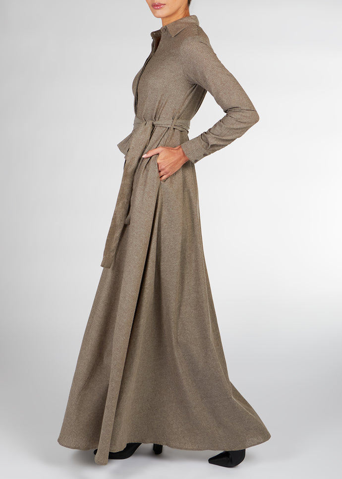 Shirted Maxi Cotton Bisque