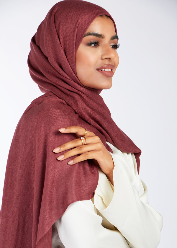 Diamond Weave Hijab Muted Mulberry