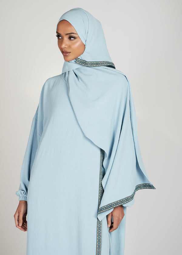 Prayer Abaya Powder Blue