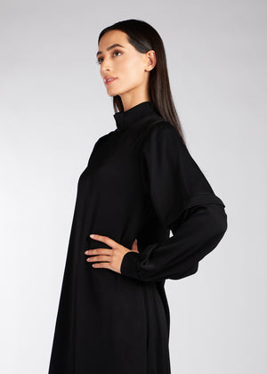 Layered Sleeve Abaya Black | Abayas | Aab Modest Wear