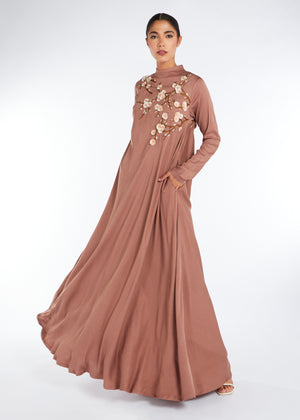 Frangipani Abaya Umber | Abayas | Aab Modest Wear