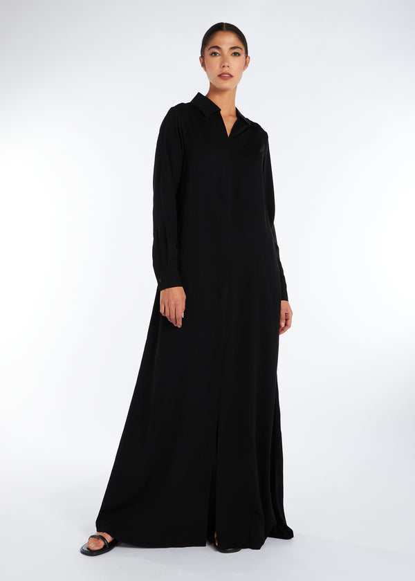 Collared A Line Maxi Black | Maxi Dresses | Aab Modest Wear