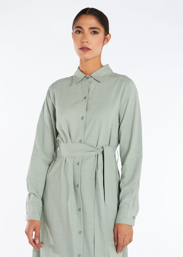 Sage Linen Maxi Dress | Maxi Dress | Aab Modest Wear