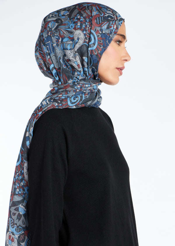 Abstract Blues Hijab