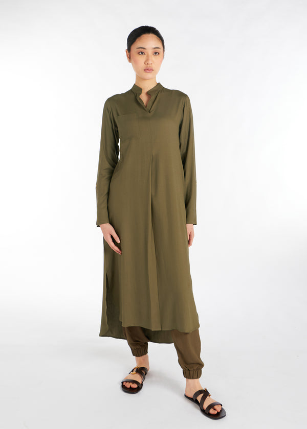 A Line Midi Olive | Midis & Tops | Aab Modest Wear