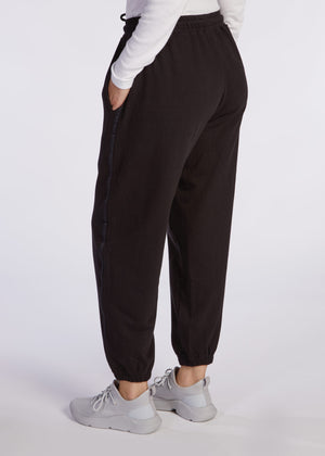 Cotton Track Pants Black | Modest Activewear 